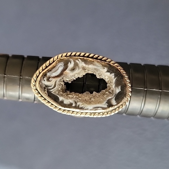 Geode Ring Sterling Silver - Picture 1 of 4